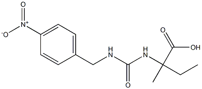 2-methyl-2-({[(4-nitrophenyl)methyl]carbamoyl}amino)butanoic acid 结构式