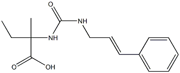 2-methyl-2-[({[(2E)-3-phenylprop-2-enyl]amino}carbonyl)amino]butanoic acid 结构式