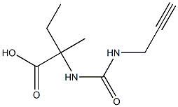 2-methyl-2-{[(prop-2-ynylamino)carbonyl]amino}butanoic acid 结构式