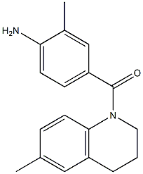 2-methyl-4-[(6-methyl-3,4-dihydroquinolin-1(2H)-yl)carbonyl]aniline 结构式