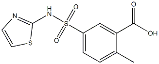 2-methyl-5-(1,3-thiazol-2-ylsulfamoyl)benzoic acid 结构式