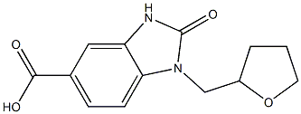 2-oxo-1-(oxolan-2-ylmethyl)-2,3-dihydro-1H-1,3-benzodiazole-5-carboxylic acid 结构式