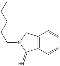 2-pentyl-2,3-dihydro-1H-isoindol-1-imine 结构式