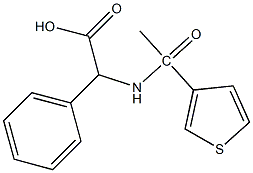 2-phenyl-2-[1-(thiophen-3-yl)acetamido]acetic acid 结构式