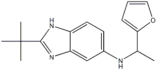 2-tert-butyl-N-[1-(furan-2-yl)ethyl]-1H-1,3-benzodiazol-5-amine 结构式