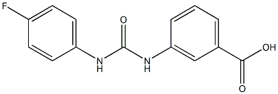 3-({[(4-fluorophenyl)amino]carbonyl}amino)benzoic acid 结构式