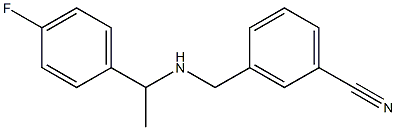 3-({[1-(4-fluorophenyl)ethyl]amino}methyl)benzonitrile 结构式