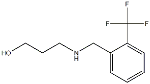 3-({[2-(trifluoromethyl)phenyl]methyl}amino)propan-1-ol 结构式