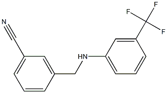 3-({[3-(trifluoromethyl)phenyl]amino}methyl)benzonitrile 结构式