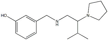 3-({[3-methyl-2-(pyrrolidin-1-yl)butyl]amino}methyl)phenol 结构式