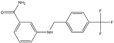 3-({[4-(trifluoromethyl)phenyl]methyl}amino)benzamide 结构式