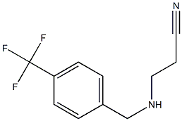 3-({[4-(trifluoromethyl)phenyl]methyl}amino)propanenitrile 结构式