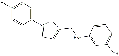 3-({[5-(4-fluorophenyl)furan-2-yl]methyl}amino)phenol 结构式