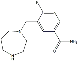 3-(1,4-diazepan-1-ylmethyl)-4-fluorobenzamide 结构式