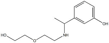 3-(1-{[2-(2-hydroxyethoxy)ethyl]amino}ethyl)phenol 结构式