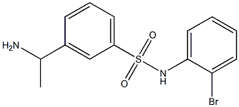 3-(1-aminoethyl)-N-(2-bromophenyl)benzene-1-sulfonamide 结构式