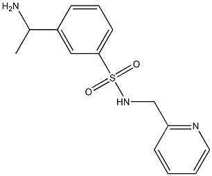 3-(1-aminoethyl)-N-(pyridin-2-ylmethyl)benzene-1-sulfonamide 结构式