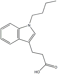 3-(1-butyl-1H-indol-3-yl)propanoic acid 结构式