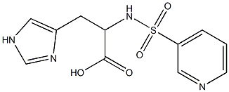 3-(1H-imidazol-4-yl)-2-[(pyridin-3-ylsulfonyl)amino]propanoic acid 结构式
