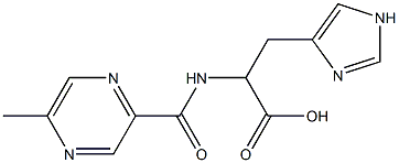 3-(1H-imidazol-4-yl)-2-{[(5-methylpyrazin-2-yl)carbonyl]amino}propanoic acid 结构式