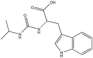 3-(1H-indol-3-yl)-2-[(propan-2-ylcarbamoyl)amino]propanoic acid 结构式