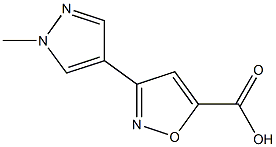 3-(1-methyl-1H-pyrazol-4-yl)-1,2-oxazole-5-carboxylic acid 结构式