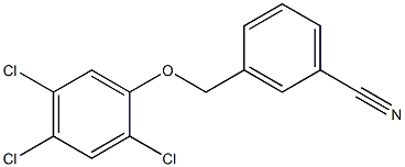 3-(2,4,5-trichlorophenoxymethyl)benzonitrile 结构式