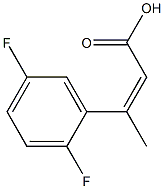 3-(2,5-difluorophenyl)but-2-enoic acid 结构式