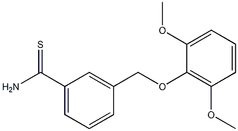 3-(2,6-dimethoxyphenoxymethyl)benzene-1-carbothioamide 结构式