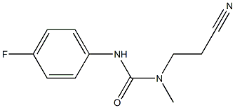 3-(2-cyanoethyl)-1-(4-fluorophenyl)-3-methylurea 结构式