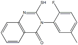 3-(2-fluoro-5-methylphenyl)-2-sulfanyl-3,4-dihydroquinazolin-4-one 结构式