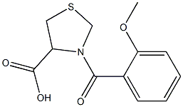 3-(2-methoxybenzoyl)-1,3-thiazolidine-4-carboxylic acid 结构式