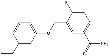 3-(3-ethylphenoxymethyl)-4-fluorobenzene-1-carbothioamide 结构式