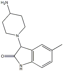 3-(4-aminopiperidin-1-yl)-5-methyl-2,3-dihydro-1H-indol-2-one 结构式