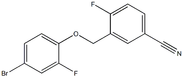 3-(4-bromo-2-fluorophenoxymethyl)-4-fluorobenzonitrile 结构式
