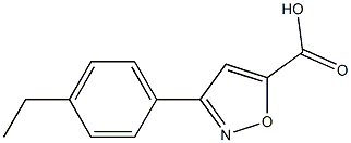 3-(4-ethylphenyl)-1,2-oxazole-5-carboxylic acid 结构式