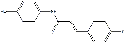 3-(4-fluorophenyl)-N-(4-hydroxyphenyl)prop-2-enamide 结构式