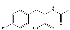 3-(4-hydroxyphenyl)-2-(propionylamino)propanoic acid 结构式
