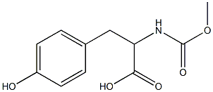 3-(4-hydroxyphenyl)-2-[(methoxycarbonyl)amino]propanoic acid 结构式