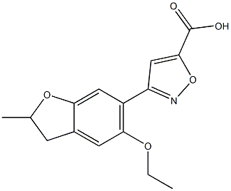 3-(5-ethoxy-2-methyl-2,3-dihydro-1-benzofuran-6-yl)-1,2-oxazole-5-carboxylic acid 结构式