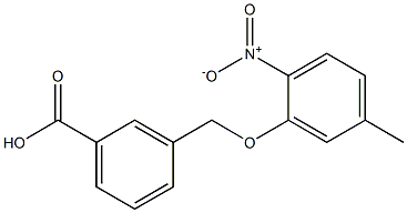 3-(5-methyl-2-nitrophenoxymethyl)benzoic acid 结构式