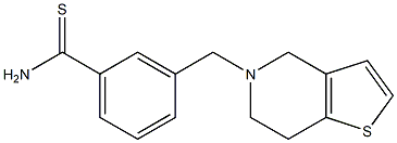 3-(6,7-dihydrothieno[3,2-c]pyridin-5(4H)-ylmethyl)benzenecarbothioamide 结构式