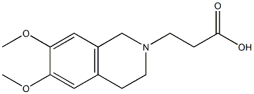 3-(6,7-dimethoxy-1,2,3,4-tetrahydroisoquinolin-2-yl)propanoic acid 结构式