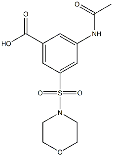 3-(acetylamino)-5-(morpholin-4-ylsulfonyl)benzoic acid 结构式