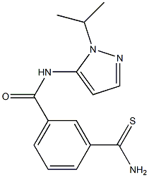 3-(aminocarbonothioyl)-N-(1-isopropyl-1H-pyrazol-5-yl)benzamide 结构式