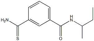 3-(aminocarbonothioyl)-N-(sec-butyl)benzamide 结构式