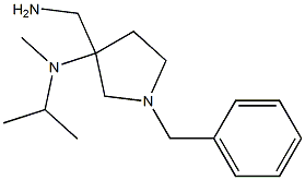 3-(aminomethyl)-1-benzyl-N-methyl-N-(propan-2-yl)pyrrolidin-3-amine 结构式