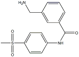 3-(aminomethyl)-N-(4-methanesulfonylphenyl)benzamide 结构式