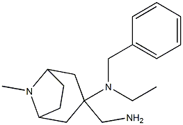 3-(aminomethyl)-N-benzyl-N-ethyl-8-methyl-8-azabicyclo[3.2.1]octan-3-amine 结构式