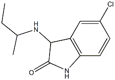 3-(butan-2-ylamino)-5-chloro-2,3-dihydro-1H-indol-2-one 结构式